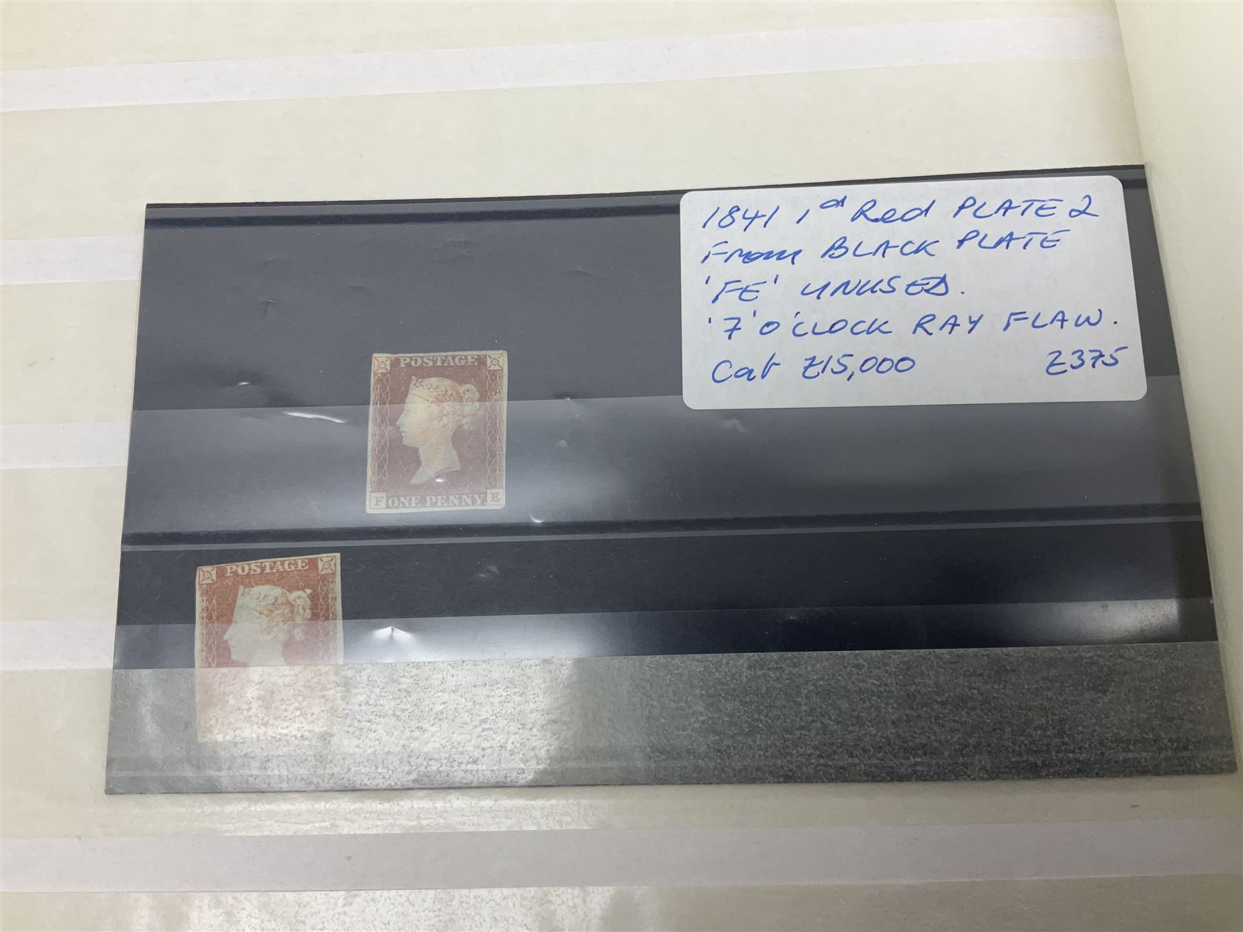 Mostly Great British Queen Victoria stamps, including penny black with black MX cancel, 1840 two pence blue with black cancel, imperf penny reds singles and pairs, perf penny reds stars and plates, various postmarks or cancels, penny reds on pieces or covers, halfpenny 'bantams', other QV issues with some higher values etc, housed in a blue stockbook