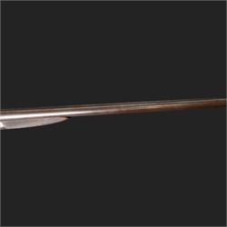 William Moore & Grey, 10 bore double trigger hammer gun, side by side double barrel with 81.5cm (32