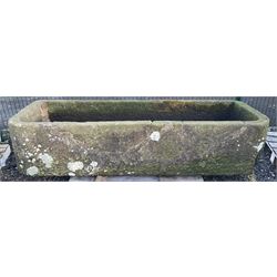 Large 19th century rectangular stone trough - THIS LOT IS TO BE COLLECTED BY APPOINTMENT FROM DUGGLEBY STORAGE, GREAT HILL, EASTFIELD, SCARBOROUGH, YO11 3TX