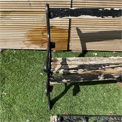 Cast iron child’s garden bench, for restoration - THIS LOT IS TO BE COLLECTED BY APPOINTMENT FROM DUGGLEBY STORAGE, GREAT HILL, EASTFIELD, SCARBOROUGH, YO11 3TX