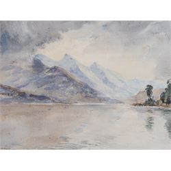 Herbert F Royle (British 1870-1958): Scottish Loch, watercolour signed and dated 1926, 32cm x 42cm 