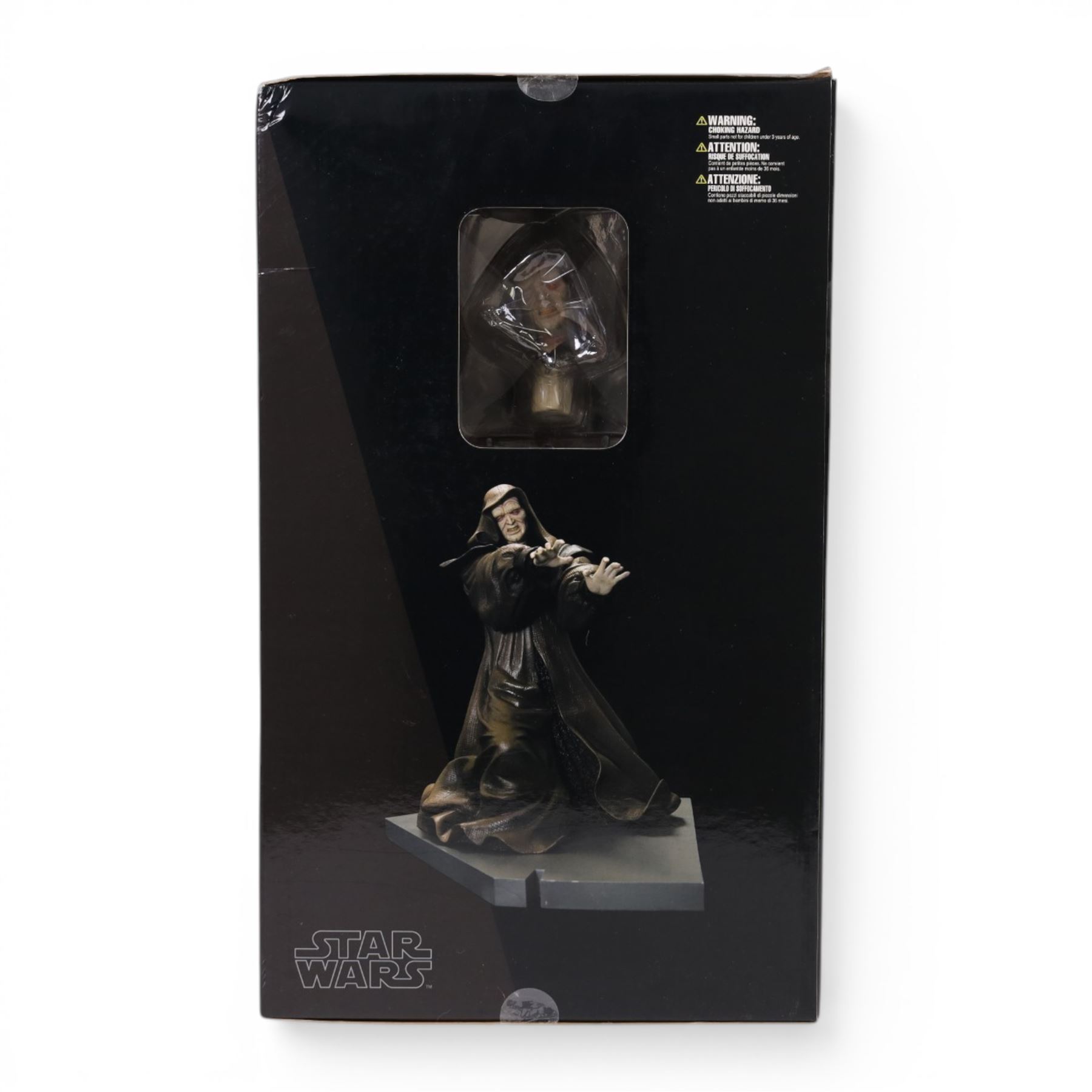 Kotobukiya Artfx Star Wars Yoda vs. Emperor Palpatine 1:7 scale pre-painted model kit, boxed