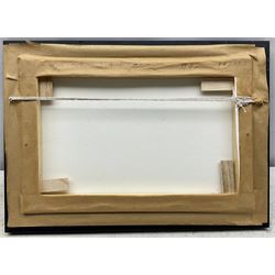 Steven Scholes (Northern British 1952-): 'The Red Lion Pub - North Manchester 1962', oil on canvas signed, titled verso 20cm x 30cm