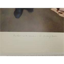 Robert Oscar Lenkiewicz (British 1941-2002): 'Painter with Esther - Aristotle/Phylis Theme - Project 18', limited edition colour print signed titled and numbered 182/275 in pencil 74cm x 61cm with full margins (unframed)