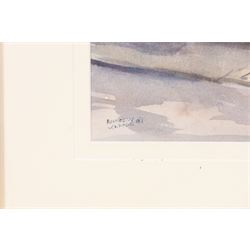 Andrew Warnes (East Riding 20th Century): 'Skidby Windmill' 'Burton Agnes Church' 'River Derwent' and another, set of four watercolours signed, mostly titled verso max 35cm x 25cm (4)