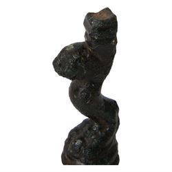 Roman casket leg, together with bronze rings from a horse harness 