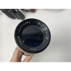 Wirgin Edixa camera body with 'Enna Werk Munchen Ennagon 1:2.8/45' lens, together with Greenkat telescope etc