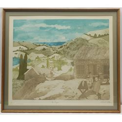Michael Atkin (Northern Contemporary): 'The Roper', coloured etching with aquatint signed titled and numbered 1/50 in pencil 49cm x 58cm; 'Down in the Valley', artist's proof coloured etching with aquatint signed titled and dated '79 in pencil 8cm x 28cm (2)