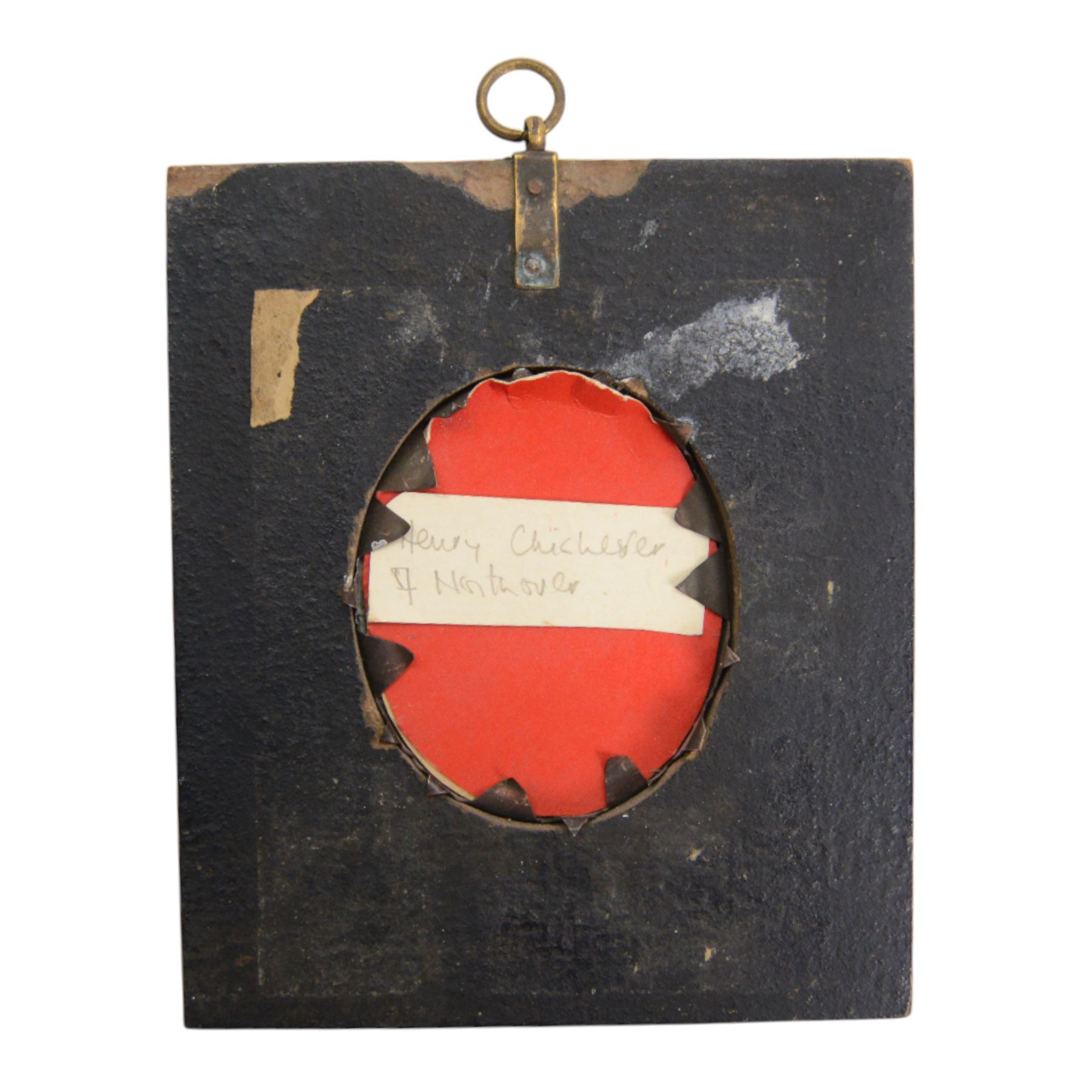 English School (late 18th-early 19th century)
Two portrait miniatures and a silhouette depicting members of the Chichester and Munden families of Arlington Court, Devon, comprising profile silhouette of Henry Chichester (1724–1799) of Northcote, Devon, and Northover, Somerset, a head and shoulder portrait upon ivory of the Reverend John Munden, who married Caroline Chichester of Arlington Court, and a three-quarter length portrait on paper of their daughter, Charlotte Munden, wearing a black dress with white neckline
Each within period frames of ebonised wood or silver
Silhouette oval 7cm x 6cm (overall 15cm x 12.5cm)

Provenance: By family descent from the Chichesters of Arlington Court, Devon; from the collection of Andrew Chichester Everitt.

This lot has been registered for sale under Section 10 of the APHA Ivory Act