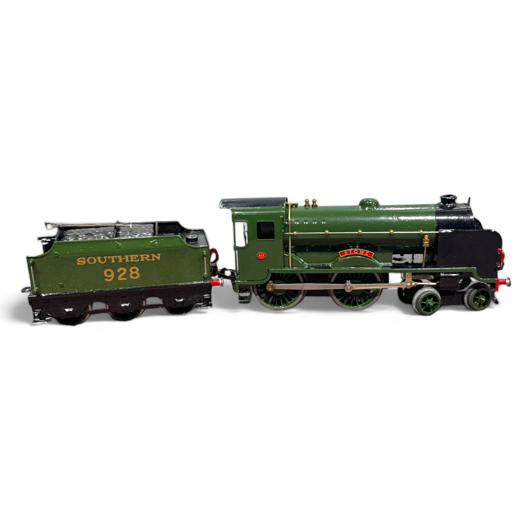 Fitzroy Series 0 gauge Southern Railway Schools Class locomotive 'Stowe' no. 928, with tender, painted in green livery, boxed