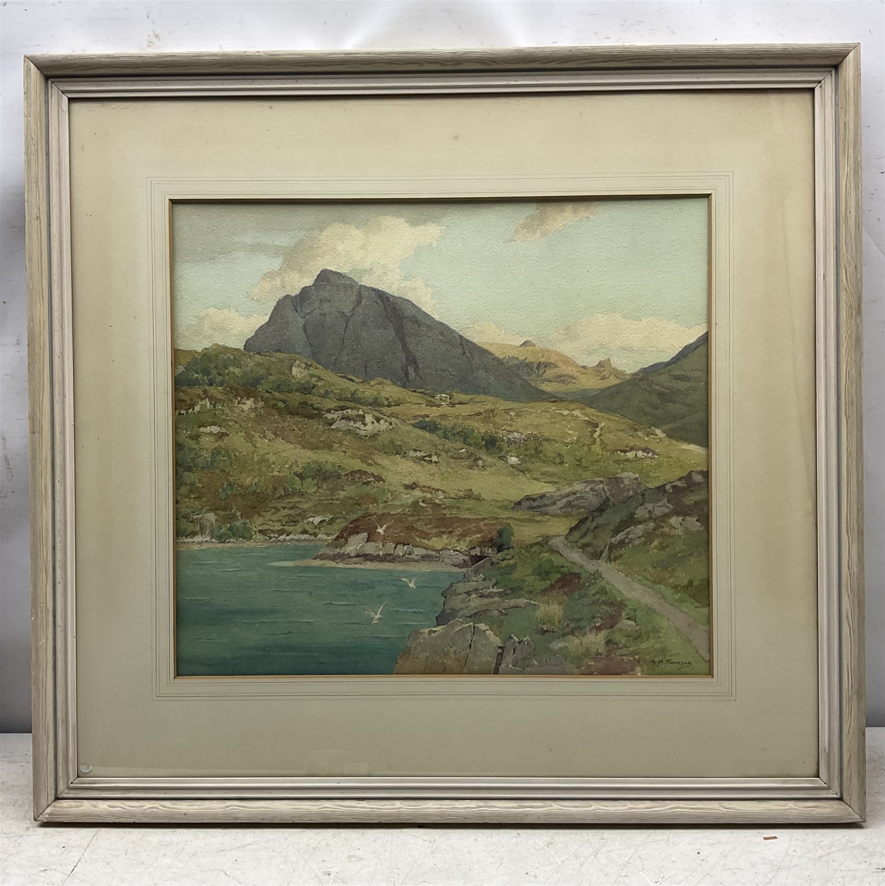 Alexander P Thompson (British 1887-1962): Hills and Loch in Sutherland, watercolour signed 46cm x 51cm 