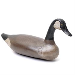 Carved decoy model of a Goose, c1900, W61cm