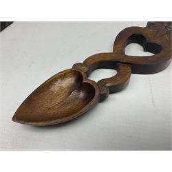 Carved Welsh loving spoon, L29cm