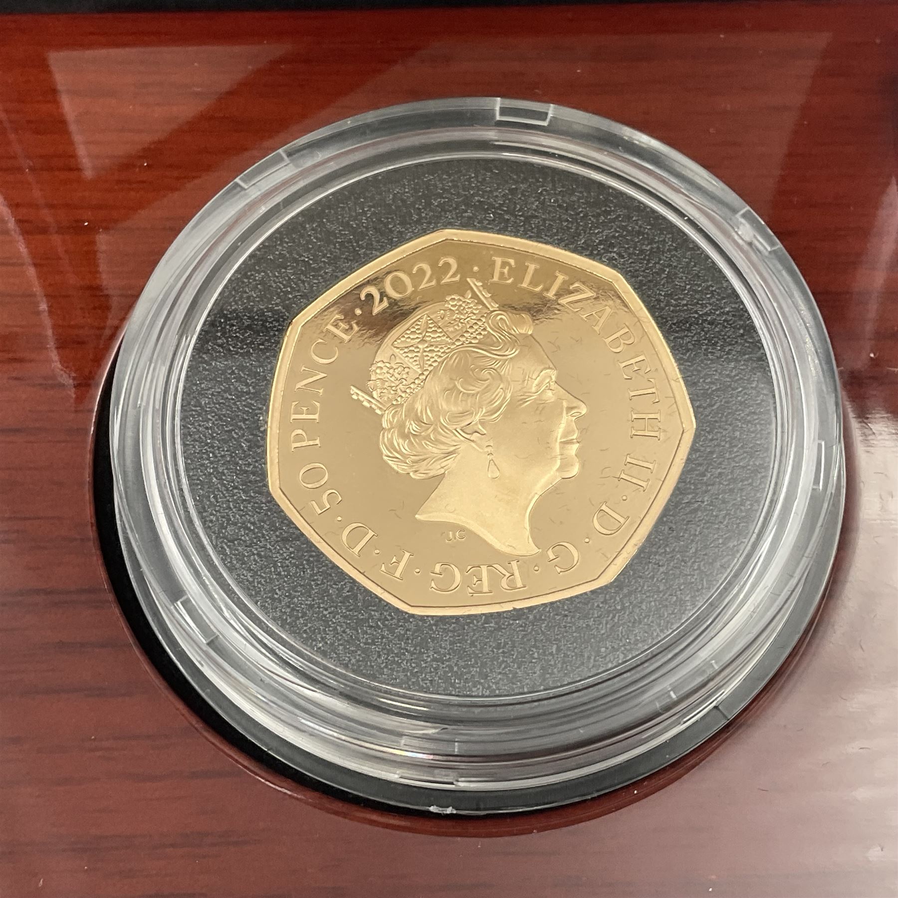 The Royal Mint United Kingdom 2022 'Alan Turing' gold proof fifty pence coin, cased with certificate