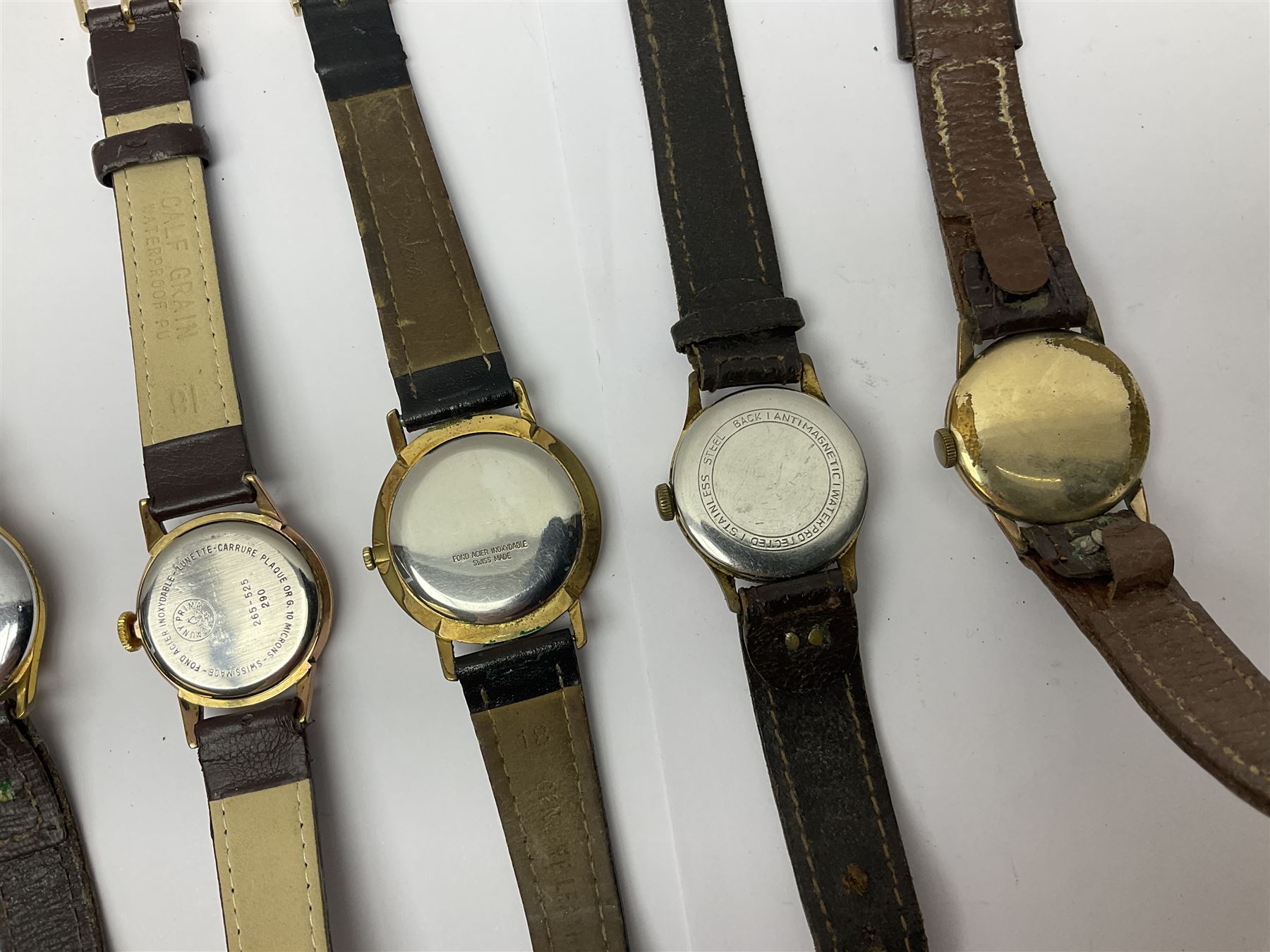 Twelve manual wind wristwatches including MuDu, Kenwell, Cauny, Technos, Bernex, Kienzle, Royce, Emka, Ery, Accurist and Chalet, all with subsidiary seconds dials