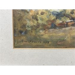 John William Howey (Staithes Group 1873-1938): 'Hambleton Hills - Thirlby', watercolour signed and dated 1923, titled in a later hand verso 26.5cm x 36cm