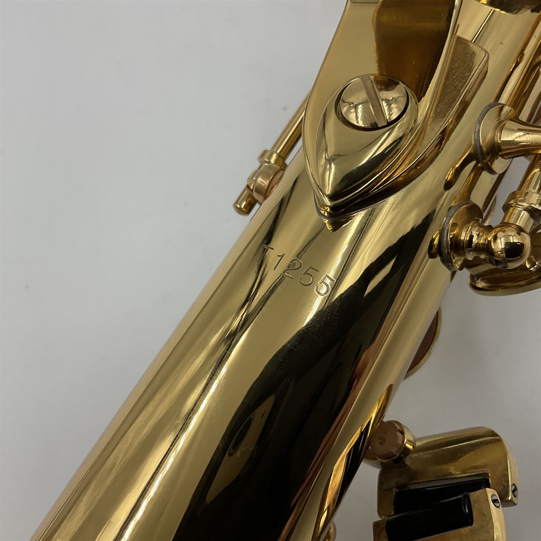 Trevor James The Horn Classic II brass straight soprano saxophone, serial no.T1255; in lightweight carrying case with accessories