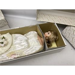Seven Alberon dolls with original boxes, to include Lyndsey, Sophie, Tiffany etc