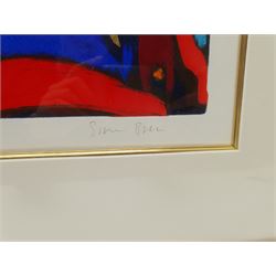 Simon Bull (British 1958-): 'Every Day of my Life', limited edition coloured aquatint with gold foil signed titled and numbered 67/175 in pencil 64cm x 63cm