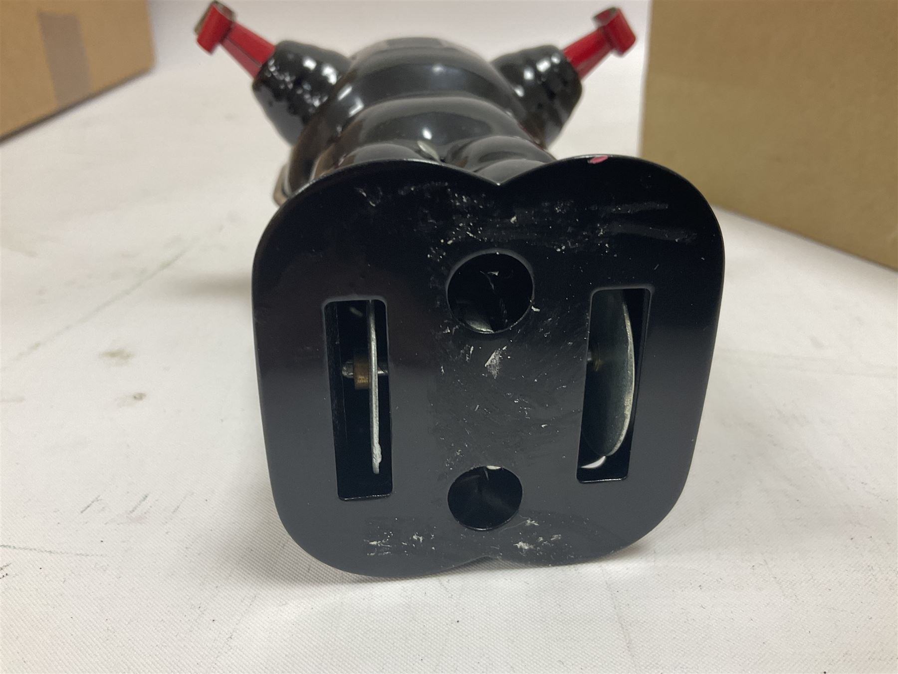 Three vintage battery operated robots comprising tin-plate Space Walk Man ME 100 Robot, Saturn the 13