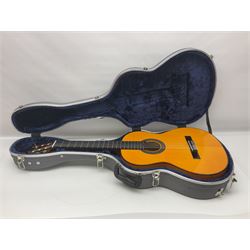 2019 A. Burguet Valencia hand made Flamenco guitar model IF-001 with spruce top and cypress wood back and sides; bears maker's label, L98cm; in original Burguet fitted hard carrying case