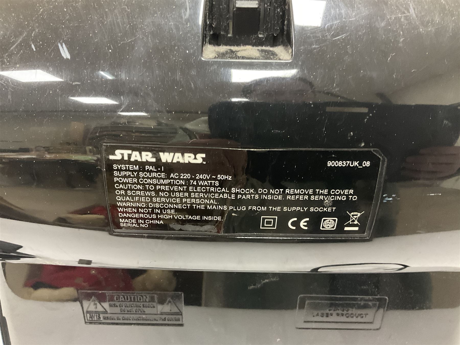 Star Wars - Darth Vader Dolby TV/DVD player with Lightsaber TV remote, JakksTVGames 2005 games controller and replacement AC adapter 