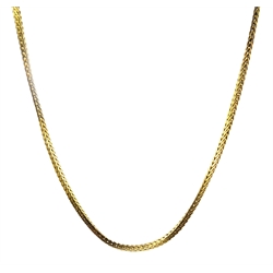 18ct gold foxtail chain necklace, stamped 750  