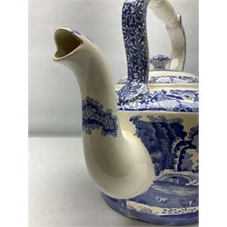 Spode Italian pattern large novelty teapot, H32cm  