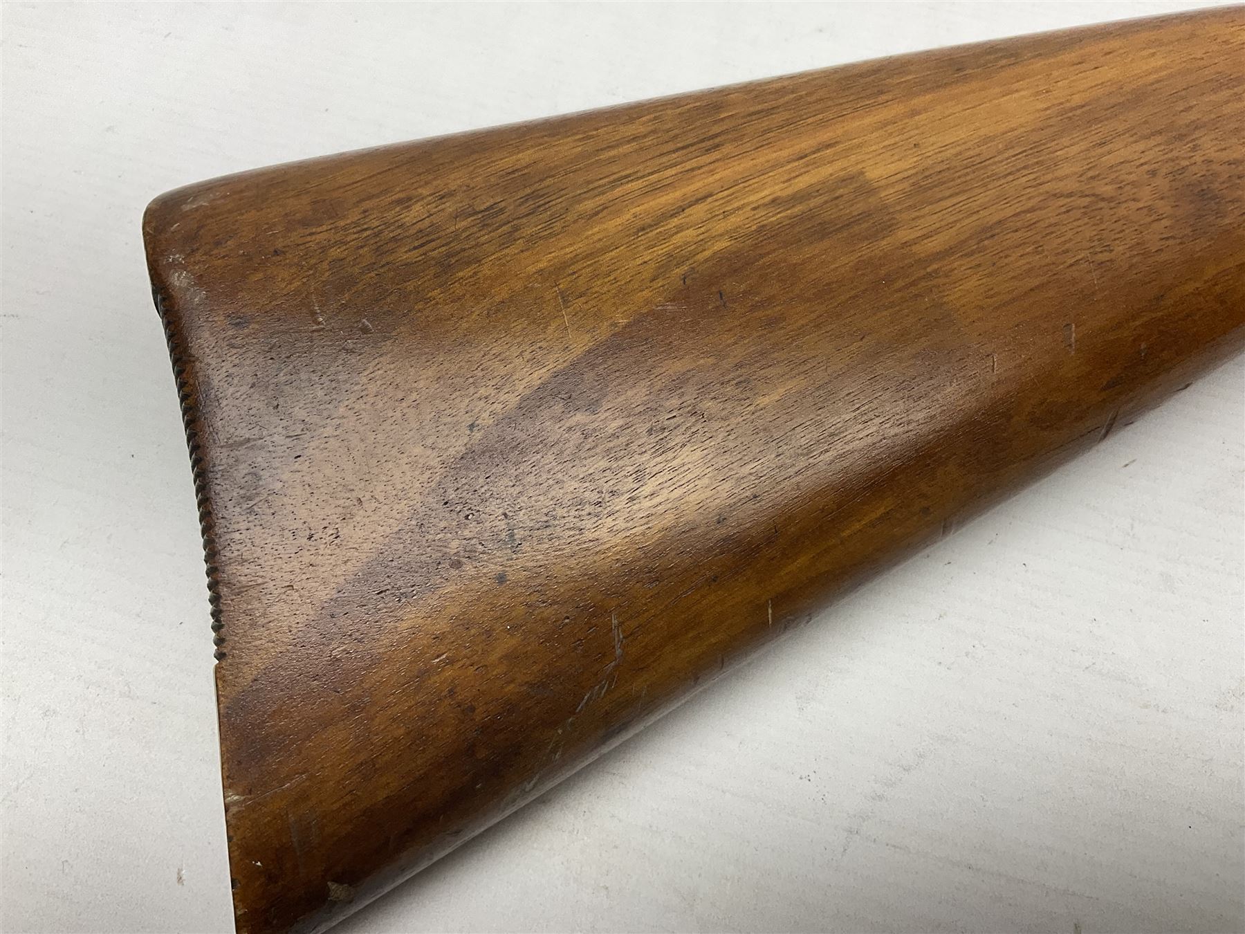 Early 20th century BSA Standard .177 Cal. Air Rifle (No.1), early A prefix number A67, with blued finish, top-loading, push-button underlever action, walnut semi-pistol grip stock with chequered BSA logo L101cm overall; with contemporary canvas case; NB: AGE RESTRICTIONS APPLY TO THE PURCHASE OF AIR WEAPONS.