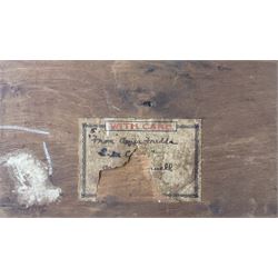 Mary Dawson Elwell (British 1874-1952): 'From Acquafredda' Italy, oil on panel signed and indistinctly dated 1923?, original title label verso 34cm x 26cm