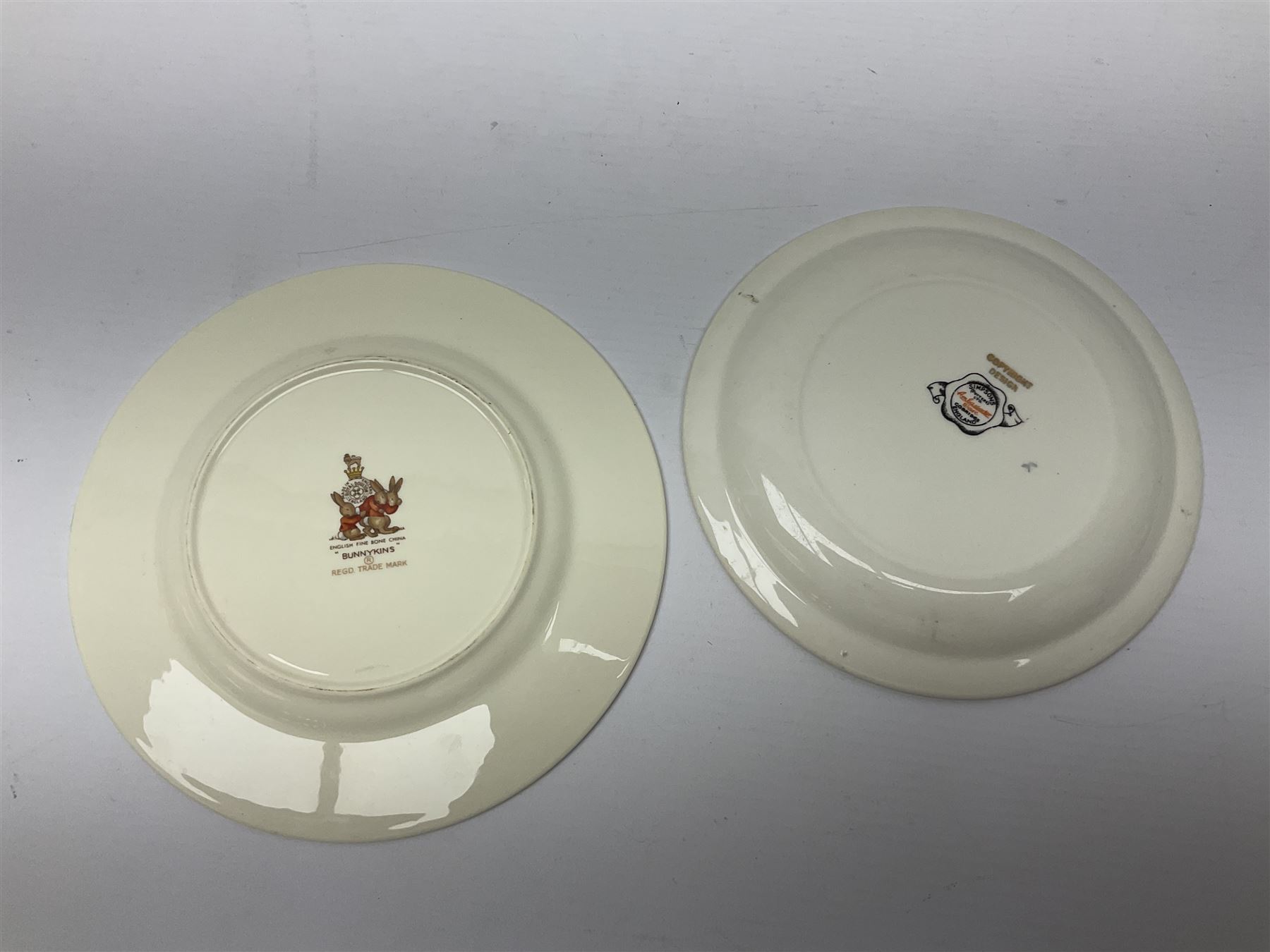 Four pieces of Mabel Lucie Attwell and Bunnykins nursery ware