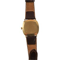 9ct gold cased Rotary wristwatch on leather strap and two silver cased pocket watches, both hallmarked 