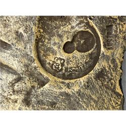 Attributed to Franz Xavier Bergman, cold painted bronze modelled as a lion skin, stamped beneath with B within an amphora and Austria, L10cm