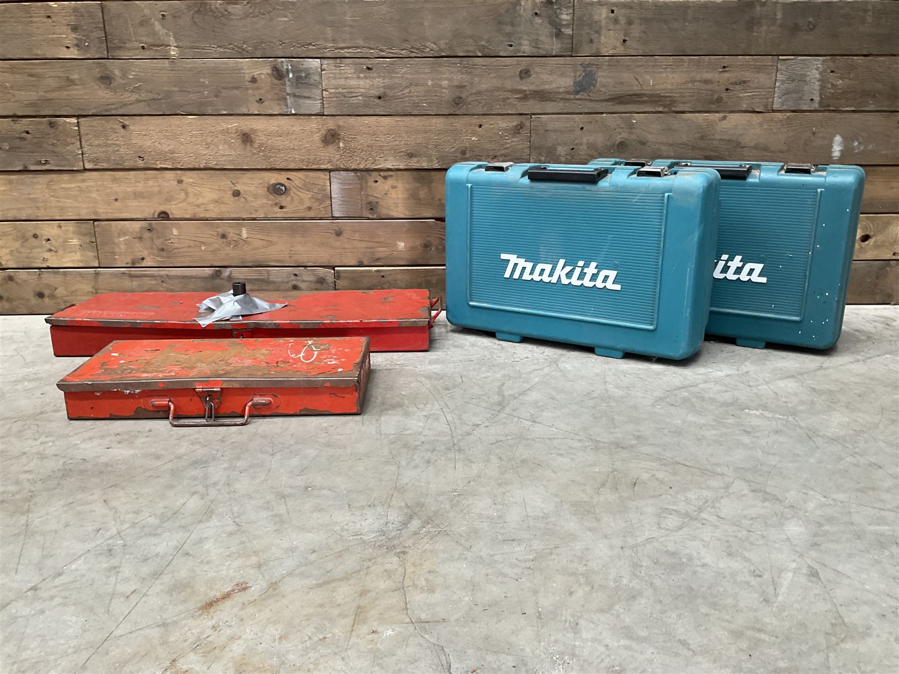 Two Britool socket sets, and two Makita drills