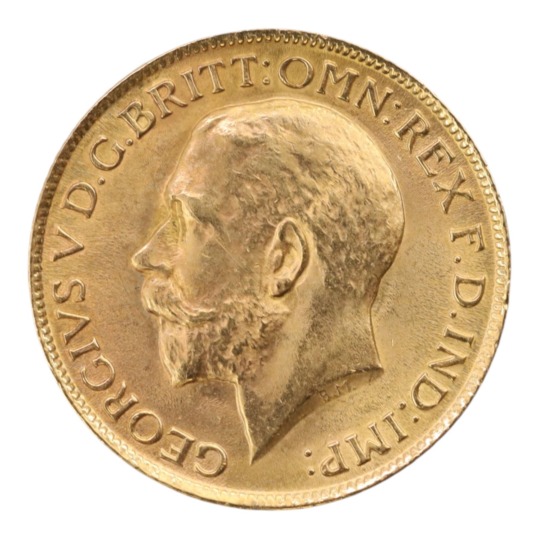 King George V 1912 gold full sovereign coin