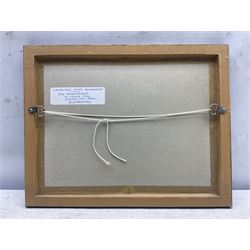 Don Micklethwaite (British 1936-): Scarborough Harbour at Low Tide, oil on canvas board signed 22cm x 29cm 