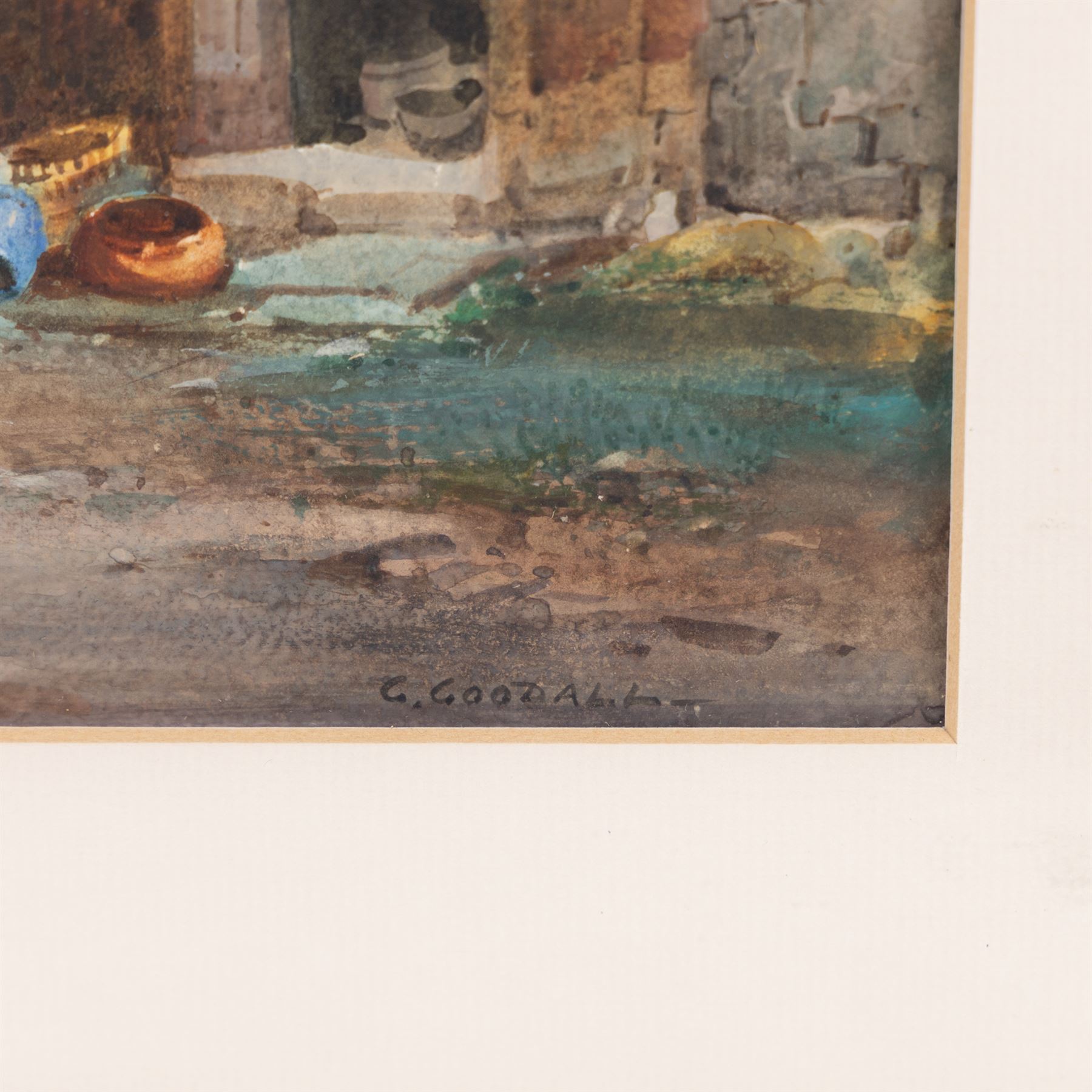 Attrib. Noel Harry Leaver (British 1889-1951): North African Street Scene - likely Tangiers, watercolour signed G Goodall, possibly a pseudonym, 27cm x 36cm