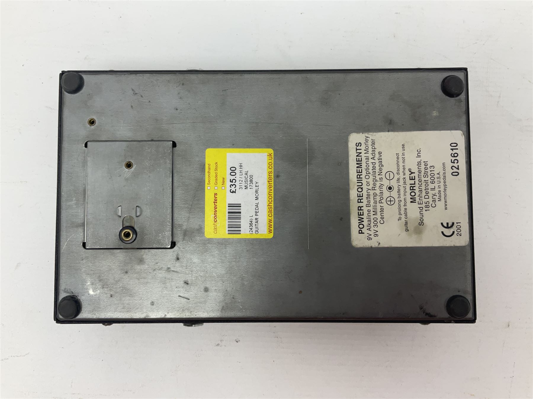 Three Morley guitar effects pedals, including The Little Alligator Volume serial no 195408 and Dual Bass Wah model PBA-2