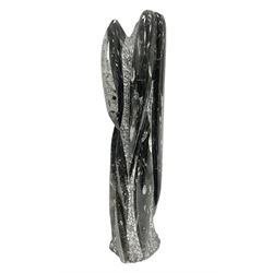 Orthoceras fossil tower, age: Devonian period, location: Morocco, H33cm