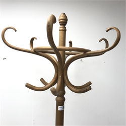 Bentwood hat and coat stand, H195cm