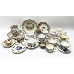A group of assorted mostly 19th century tea wares, to include Sunderland lustre and Staffordshire examples, etc. 