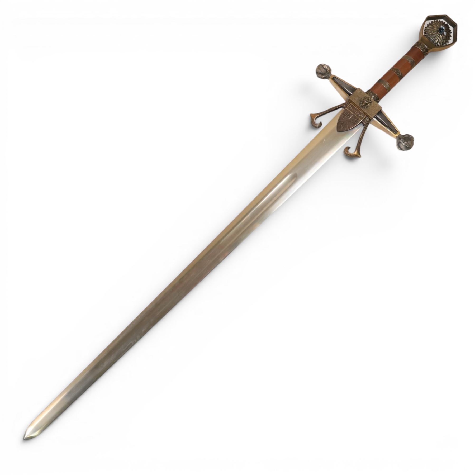Two Robin Hood sword replicates, with jewel set handle, overall L117cm