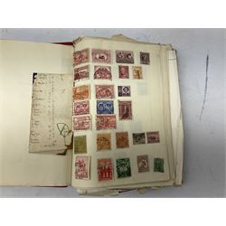 Stamps including Argentina, Austria, Belgium, Canada, Egypt, Germany, Hungary, Queen Victoria and later Great British etc, housed in two albums