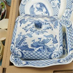 Victorian turquoise ground part tea set, part Doulton Matsumai pattern dinner service and other dinner ware