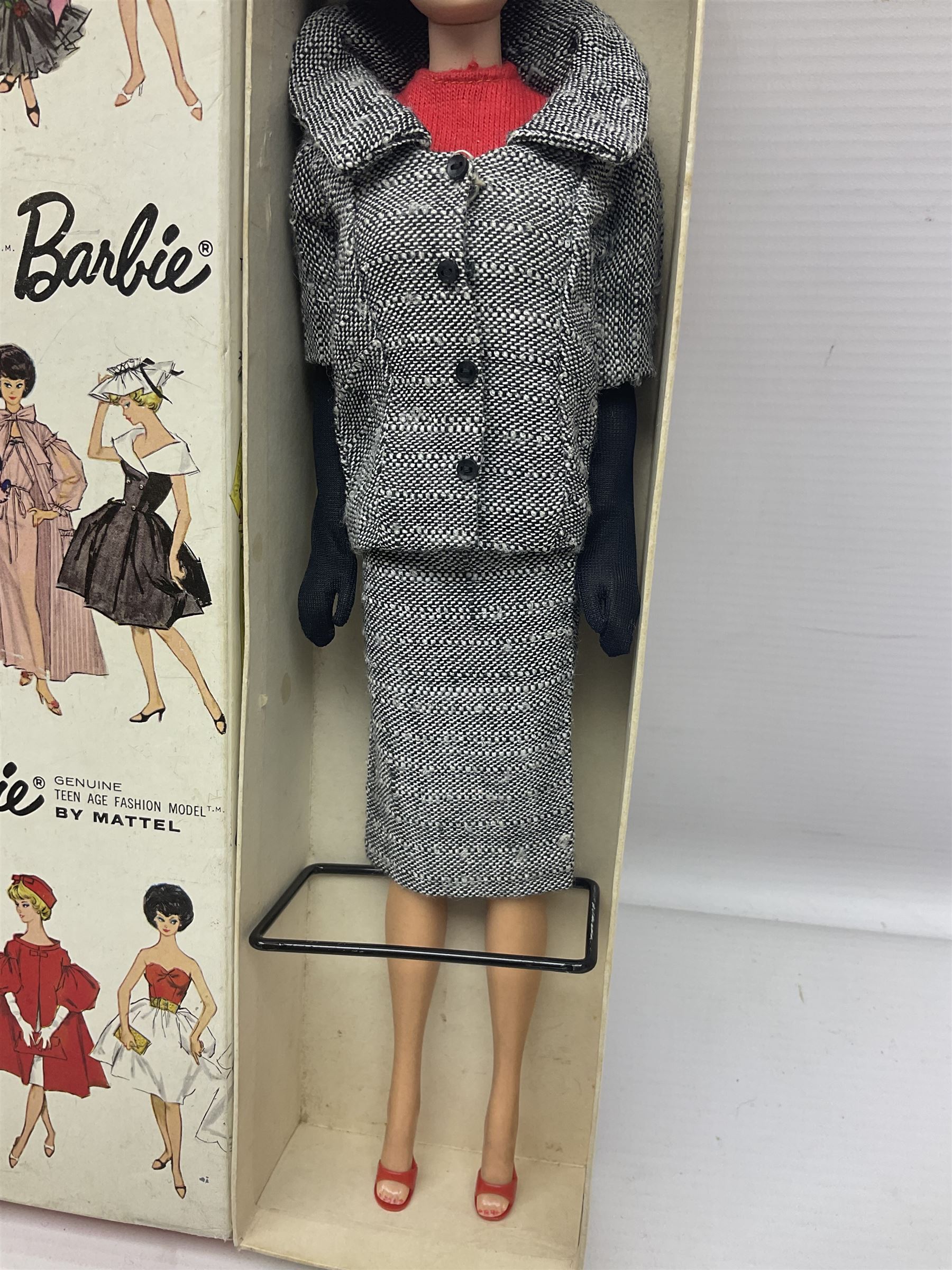 Two 1960s Mattel Barbie fashion dolls - 'Ski Queen' and 'Career Girl'; each in original decorative box with paperwork; and a quantity of Mattel and other fashion doll clothing