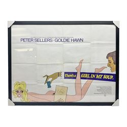 There's a Girl in my Soup (1970) British Quad film poster, framed H81cm, W106cm