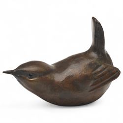 Alan Glasby (British 1945-2008): Wren, bronze model signed, W7.5cm