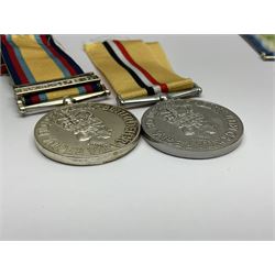 Twelve copy medals including for Operational Service, Gulf Medal, South Atlantic Medal, Iraq Medal, General Service Medal, Air Crew Europe Star, RMS Carpathia etc; all with ribbons (12)