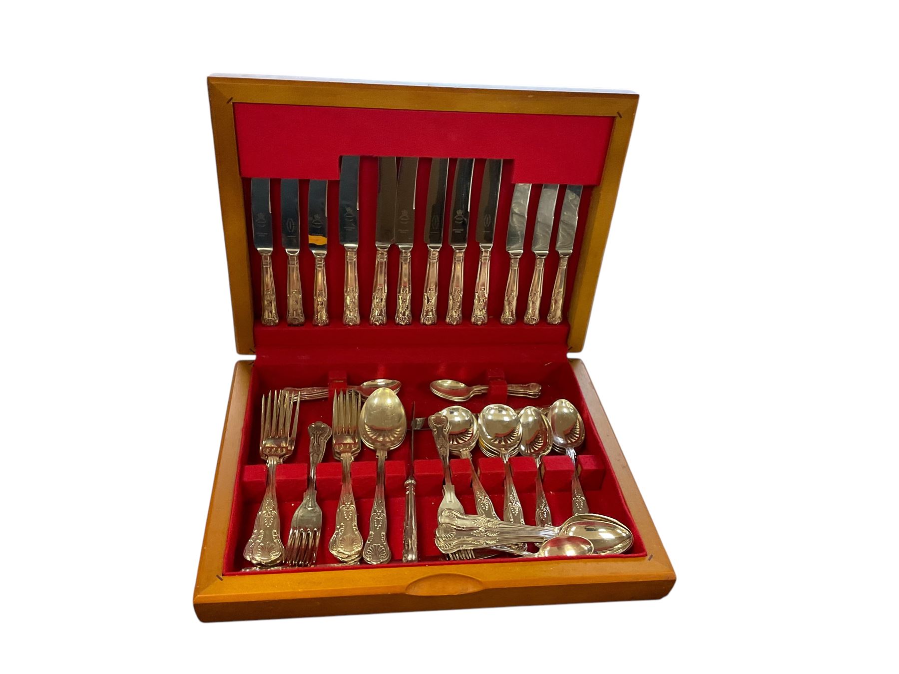 Three cased canteens of cutlery, including a set of fish knives 