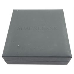 Shaun Leane silver and red topaz ivory resin Tusk bangle, one other black Tusk bangle, both hallmarked and a silver-gilt bone bead wrap bracelet, all by the same hand